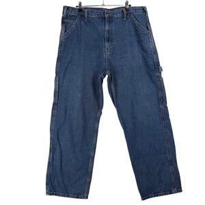 RK Brand Mens‎ Carpenter Jeans 38x31 Blue Denim Relaxed Fit Workwear Pants